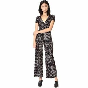 Free People Mia Peach Printed Jumpsuit